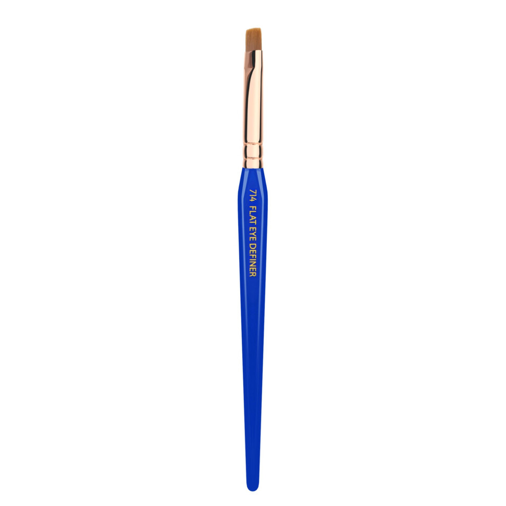 Bdellium Tools Golden Professional Makeup Brush - Triangle 714 Flat Eye Definer - With All Vegan And Soft Synthetic Fibers For Smooth Application And