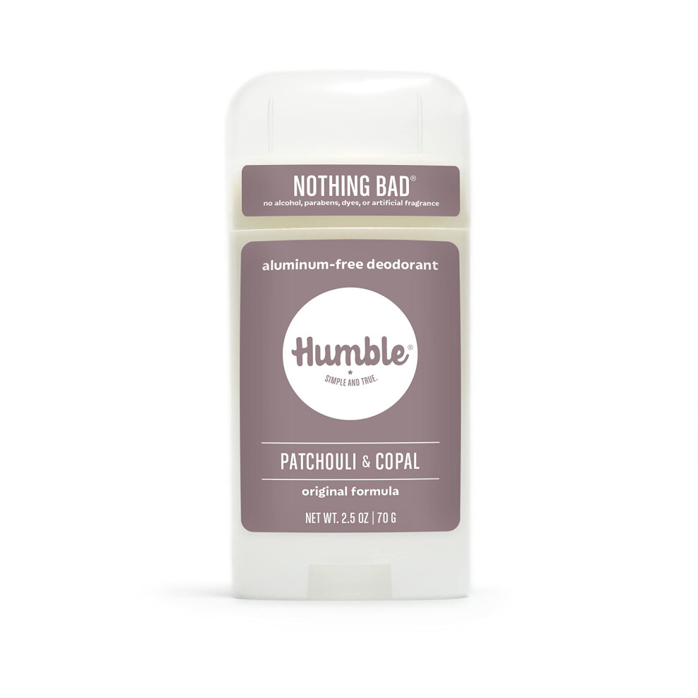 Humble Simple And Tr Humble Brands Original Formula Aluminum-Free Deodorant. Long Lasting Odor Control With Baking Soda And Essential Oils Patchouli And Copal Pack Of 1