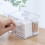 SUNFICON Θήκη για Μπατονέτες και Δίσκος Βαμβακιού Οργανωτής Αποθήκευσης με Κάλυμμα 3