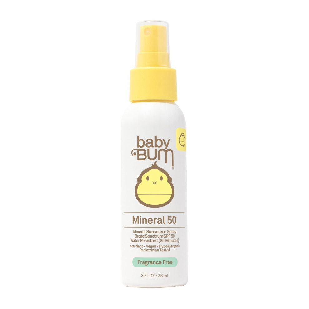 Sun Bum Baby Bum Sonnenschutzspray Lsf 50 | Mineralischer Uva/Uvb-Schutz Fur Gesicht Und K Rper Fur Empfindliche Haut | Duftfrei | Reisegr Sse | 8-image