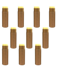 Healthcom 10 Pcs 1oz Cardboard Lip Balm Tubes Kraft Paper Lipstick Tube Empty Lip Gloss Containers Refillable Chapstick Container Round Paper Solid T