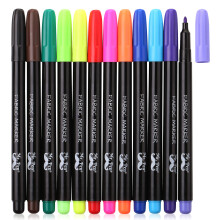Mr. Pen- Stoffenstiften 12 stuks Textielstiften Permanente textielverfstiften Stoffenpen Permanente textielstiften Diverse kleuren Markers voor k