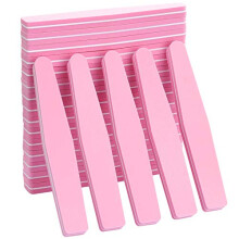 Neglebuffere 20 pakke 100/180 korn neglebufferblok Svamppudsende neglefil til akryl/naturlige negle Pink