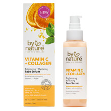 By Nature Vitamin C + Collagen Face Serum - Restore and Energize Tired Skin with Brightening Vitamin C Plumping Collagen Plus Texture Enhancing Turm
