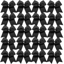 Hipcheer 20db 8""-os nagy fekete Cheer masni lnyoknak Kzzel ksztett Grosgrain Ribbon hajkiegsztok tini lnyoknak Softball Cheerleader Sports (fe