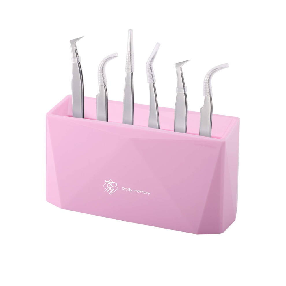 Pretty Memory Lash Tweezer Holder 6 Holes Tweezer Holder For Eyelash Extensions Tweezer Stand Display Storage Eyelashes Extension Supplies Lash Access