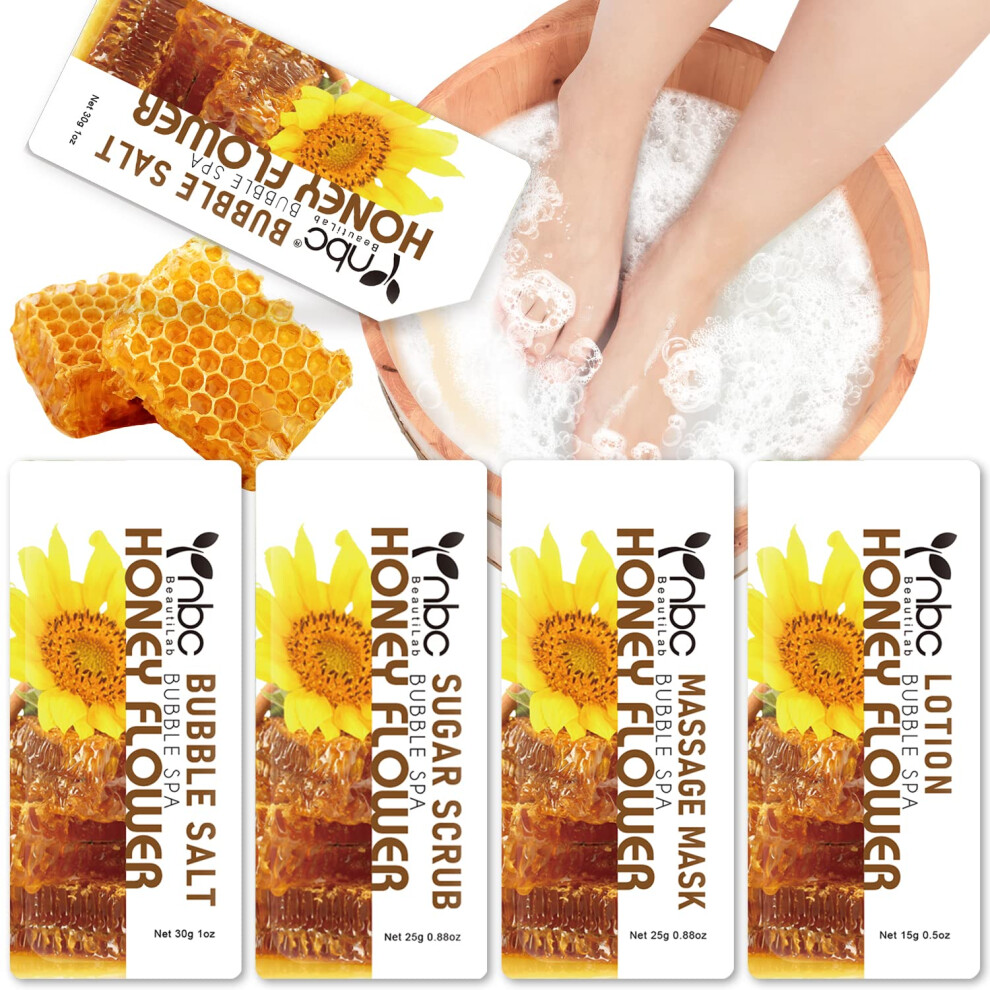 Nbc Beautilab Foot Soak Pedicure Spa Foot Bath Soak With Foot Soak Salt Scrub Lotion 4 In 1 Spa Pedicure Soak Set For Dry Cracked Feet Moisturizing Foot Soak Spa
