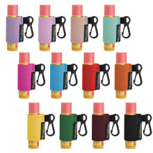 Homakover Confezione da 12 portachiavi porta burro di cacao compatti a clip in 12 colori, manicotti per balsamo per labbra con clip adatti alla m