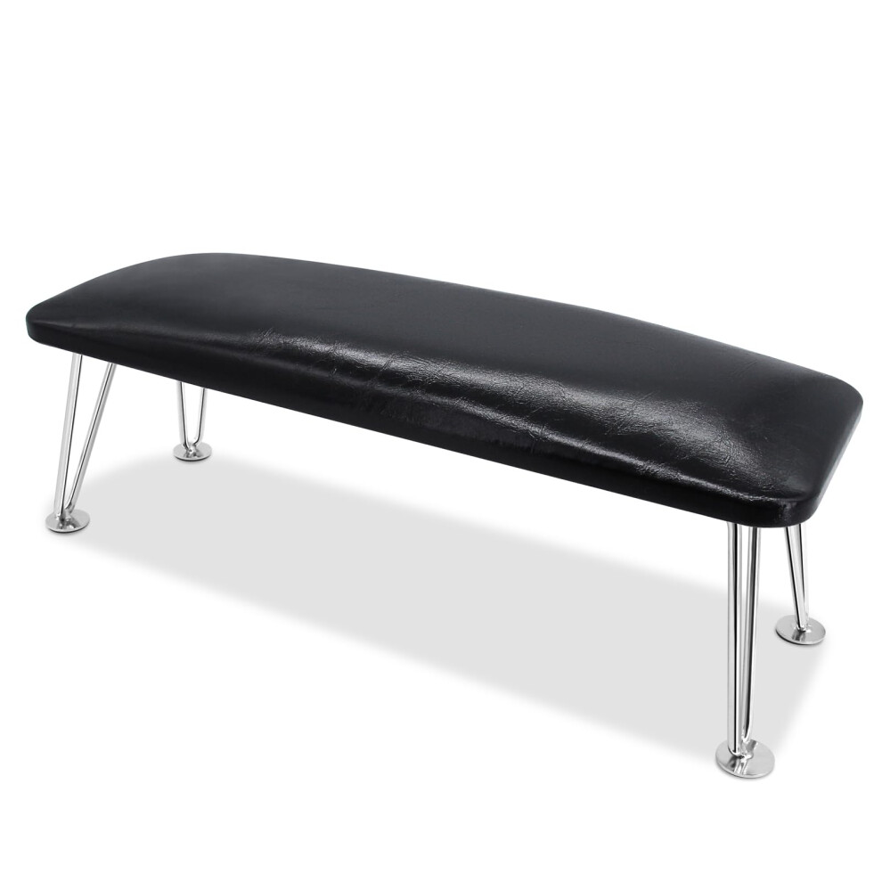 Grand repose-mains en cuir microfibre pour salon de manucure    domicile (noir)