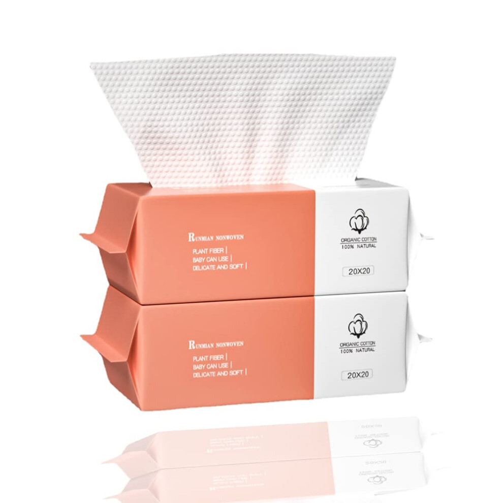 Am Right Thirty Cotton Facial Dry Wipes 100 Count Deeply Cleansing Disposable Face Towel Cotton Tissue Multi-Purpose For Skin Care Facial Tissue For Cleansing Ski
