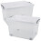 URBN Living (2x55L) Clear Plastic Storage Box Lid Home Office Garage 1