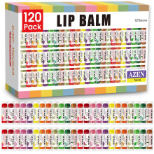 AZEN 120er-Pack Lippenbalsam, nat rlicher Lippenbalsam, Lippenpflegeprodukt, feuchtigkeitsspendender Lippenbalsam f r trockene, rissige Lippen