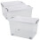 URBN Living (3x55L) Clear Plastic Storage Box Lid Home Office Garage 1