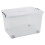 URBN Living (3x55L) Clear Plastic Storage Box Lid Home Office Garage 4