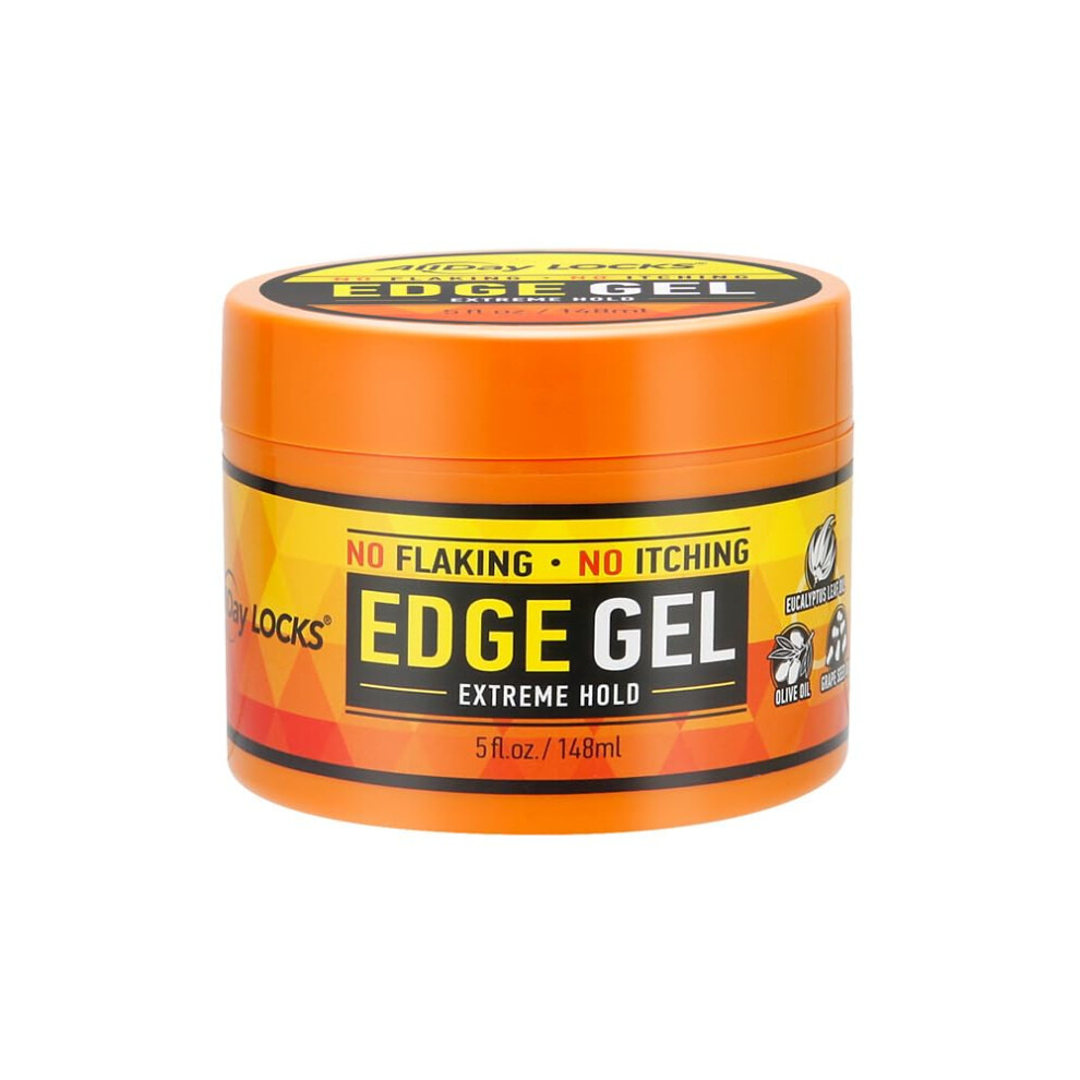 Allday Locks Edge Gel | Extreme Hold Edge Control Gel | No Flaking Itching Or Split Ends | Long Lasting Style For Braids Locks Twists Cornrows |