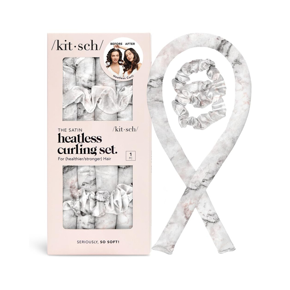 Kitsch Satin Heatless Curling Set - Overnight Hair Curlers To Sleep In Heatless Curls Heatless Hair Curler Overnight Curls Heatless Curling Rod Hea