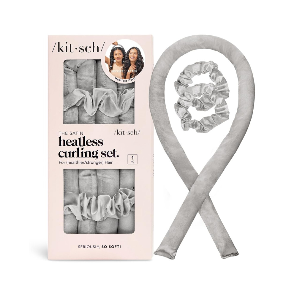 Kitsch Satin Heatless Curling Set - Overnight Hair Curlers To Sleep In Heatless Curls Heatless Hair Curler Overnight Curls Heatless Curling Rod Hea