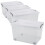 URBN Living (4x55L) Clear Plastic Storage Box Lid Home Office Garage 1