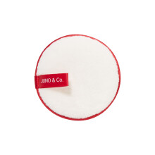 JUNO & Co. Wiederverwendbares Make-up-Entferner-Pad, waschbares Gesichtsreinigungspad, Rot