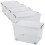 URBN Living (5x55L) Clear Plastic Storage Box Lid Home Office Garage 1