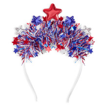 xo Fetti Happy Fourth of July Star Headband | USA Party suosii American Flag -tarvikkeita 4. heinkuuta koristeet thdet ja raidat Sisustus Punainen