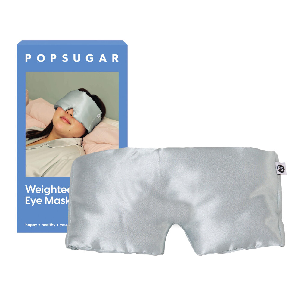 Popsugar Light Weighted Sleep Eye Mask -Blocking And Silk Eye Mask For Adults And Women Best For Sleeping And Travel Comfortable Contoured Design
