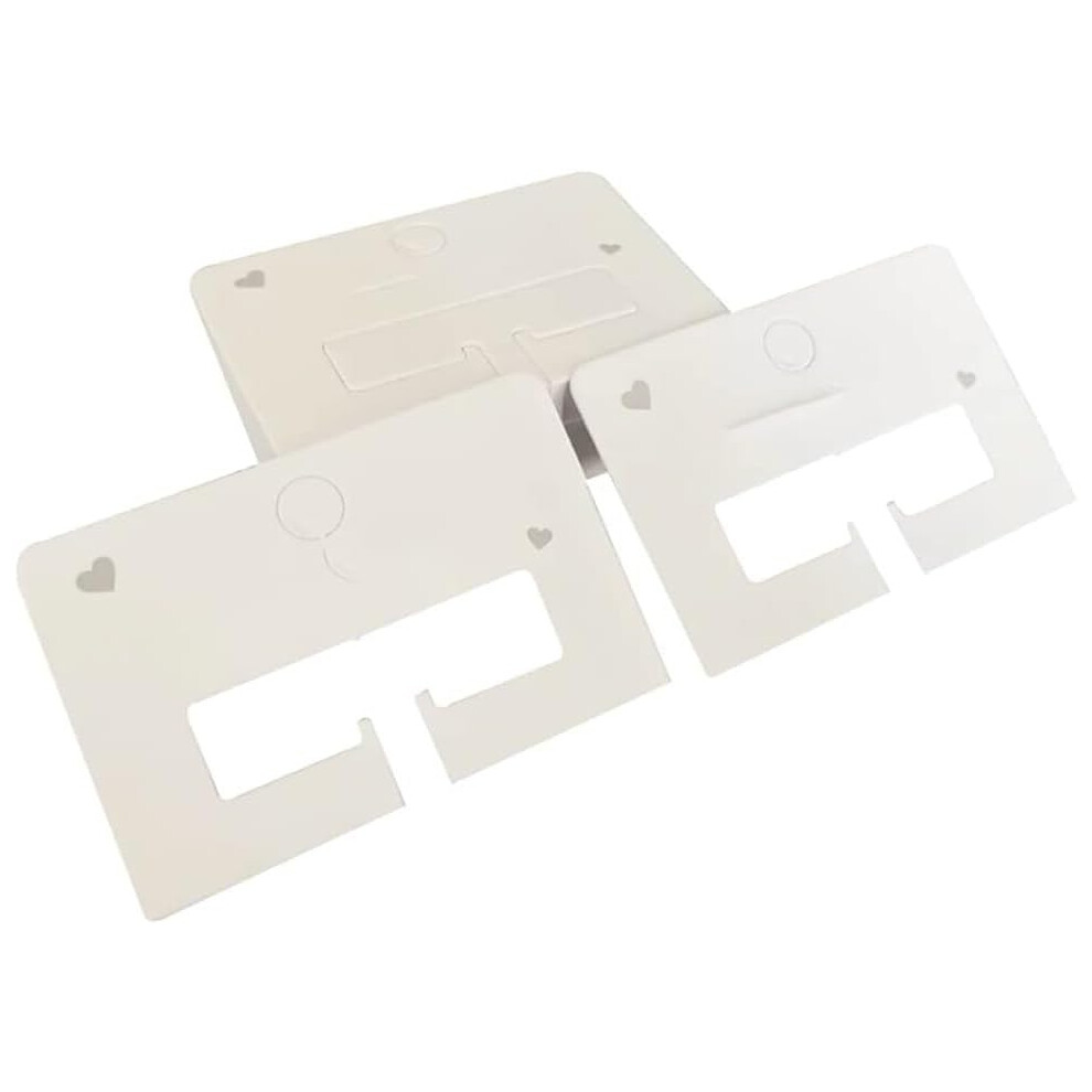 Jinshining 100Pcs White Paper Cardboard Hair Accessory Display Holders For Bows Clips Barrettes And Hair Claws
