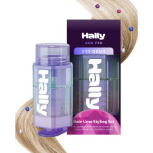 Hally Hair Gems Pen Applicator - Beinhaltet Haarstyling -Werkzeug mit 240 mehrfarbigen Kleber -Edelstein -Aufklebern Haarjuwelen - stilvolle Haar