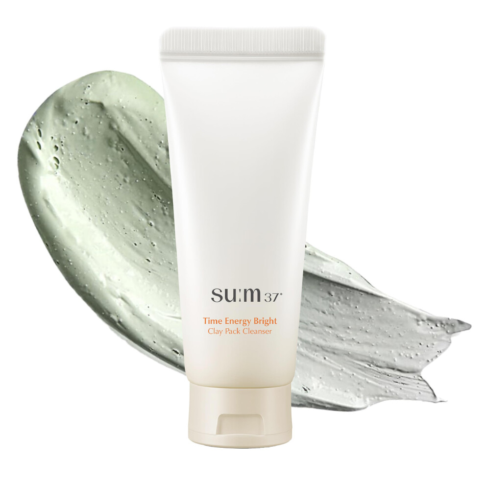 SU:M One Minute Clay Mask (5.07 fl oz) - Time Energy Pack Cleanser for Enlarged Pores  Korean Skincare 2-in-1 Pore Care with fermented farm-grown herb