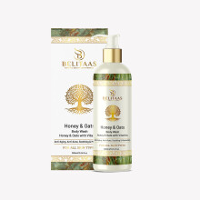 Belitaas Honey & Oats Body Wash - PLANT-BASED Cleanser 10.14 fl oz (300ml) | Sulphate/SLS/Paraben-Free Vitamin-Enriched Non-Irritating | Hydrating