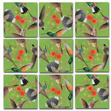 B. Dazzle Hummingbirds 9 rszes, Scramble Square Puzzle Kihv fejtro gyerekeknek s felnotteknek fejleszti a kognitv funkcikat s a problm