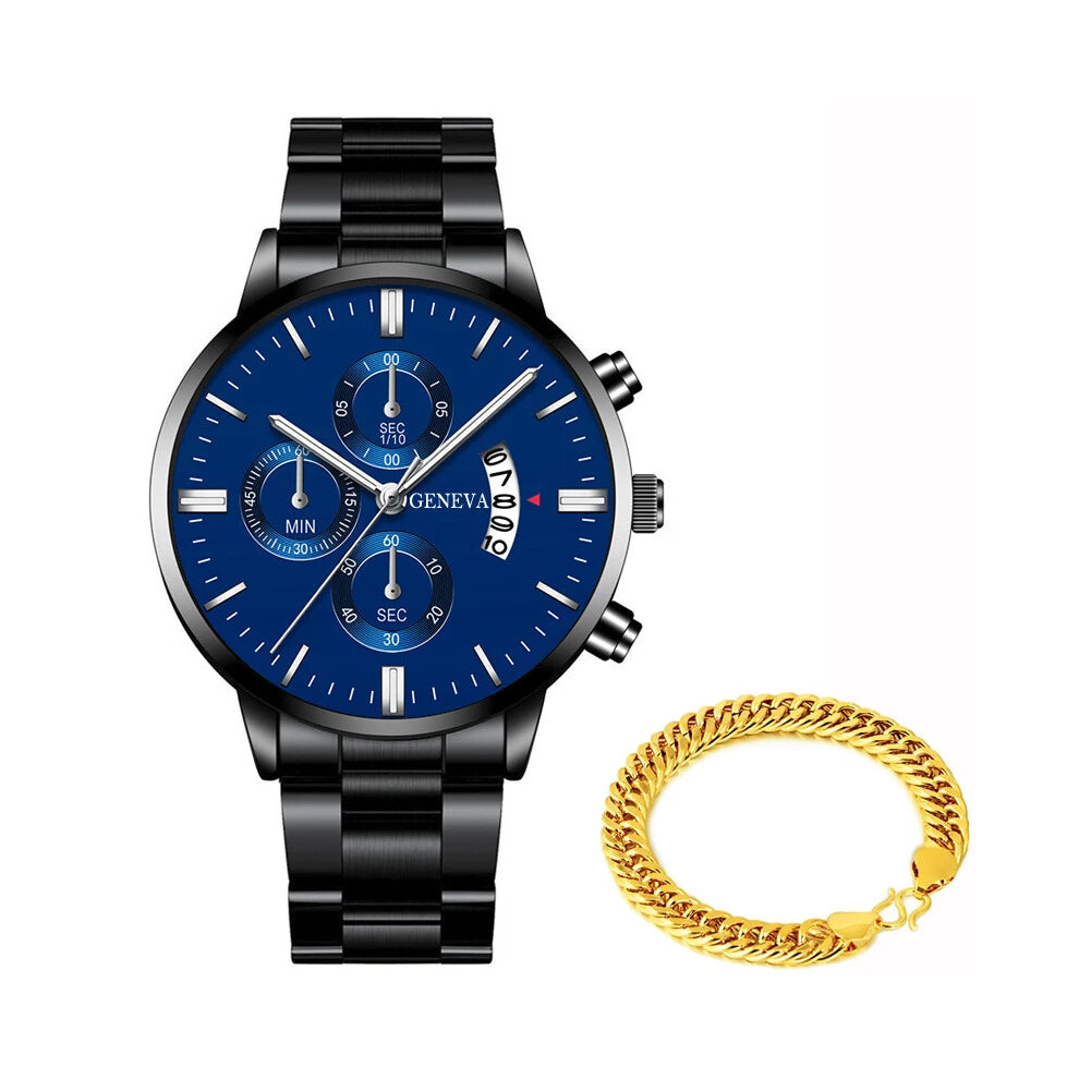 (Style 13) Fashion Mens Stainless Steel Luxury Calendar Quartz Watch-image-OPC-PGMF2FX-NEW