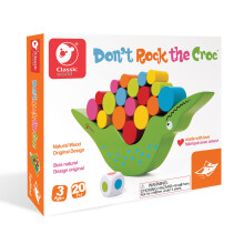 Foxmind Games Don't Rock The Croc Toddler Boy Girl Games Kids Games 3-5 Multiplayer 3 Year Old Board Games for Family Fun