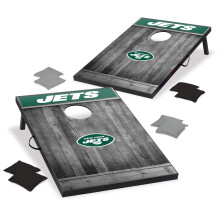 Wild Sports 2'x3' MDF-hout NFL New York Jets Cornhole-set - grijs houtontwerp