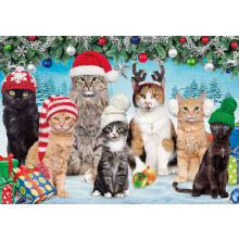Buffalo Games - Meowy Christmas - 300 Τεμάχια Παζλ για Ενήλικες Ιδανικό για Βραδιές Παιχνιδιού