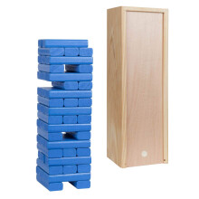 WE Games Houten Blokkenstapelspel voor Volwassenen Tumble Tower Bruiloft Gastenboek Alternatief Tafelspellen Inclusief Opbergkoffer 12 inch