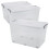 URBN Living (3x70L) Clear Plastic Storage Box Lid Home Office Garage 1