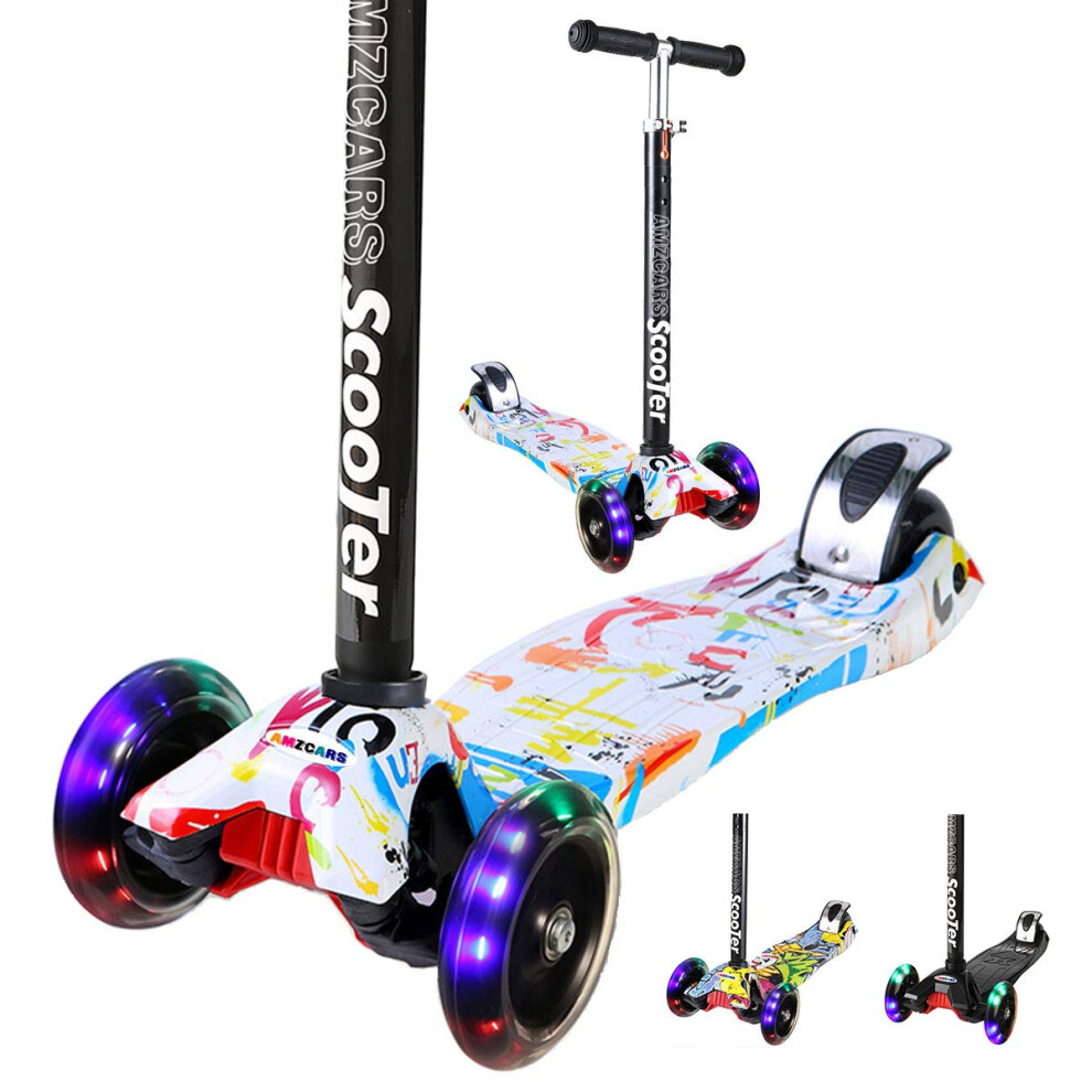 Trottinette AMZCARS pour enfants, trottinette     3 roues pour tout-petits de 6 ans, gar   ons et filles, apprentissage de la conduite, trottinette p