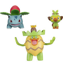 Pok?on Battle-figuur Grass-type thema met 3-pack Ludicolo Ivysaur Grookey - 4,5-inch Ludicolo-figuur 3-inch Ivysaur-figuur 2-inch Grookey - Speelgoed