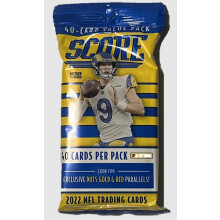 2022 Panini Score Football Cello Fat Pack 40 Sammelkarten pro Packung