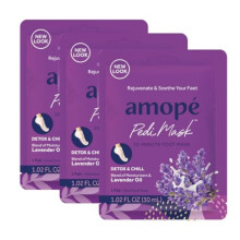 Mascarilla para pies Amop? PediMask de 20 minutos. Calcetines hidratantes intensos. Rejuvenece y calma. Cuidado personal con aceite de lavanda, u