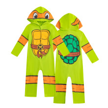 Nickelodeon Teenage Mutant Ninja Turtles Michelangelo jongensoverall met capuchon voor peuters en grote kinderen