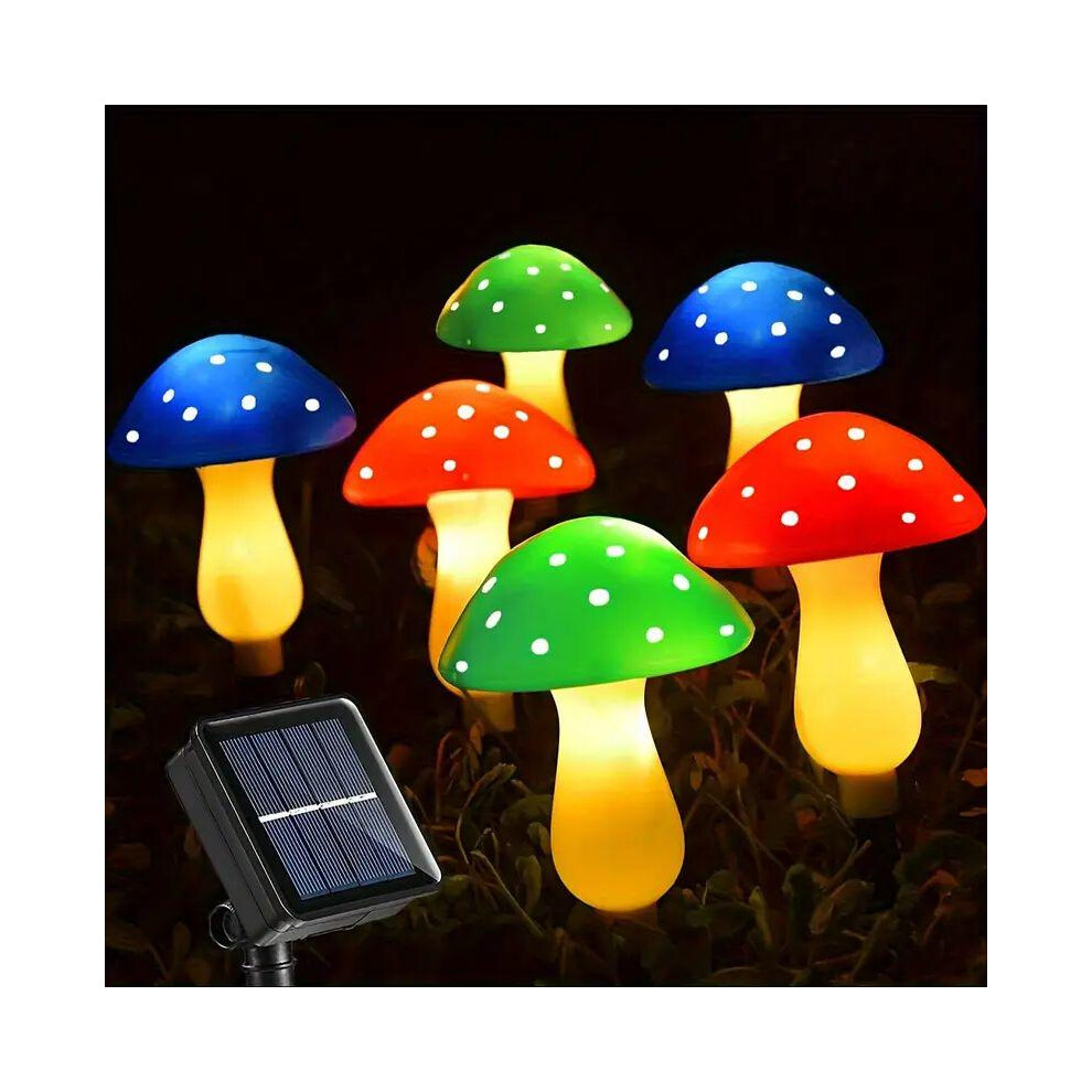 8-Pack Solar Mushroom Lights For Outdoor Garden Decor