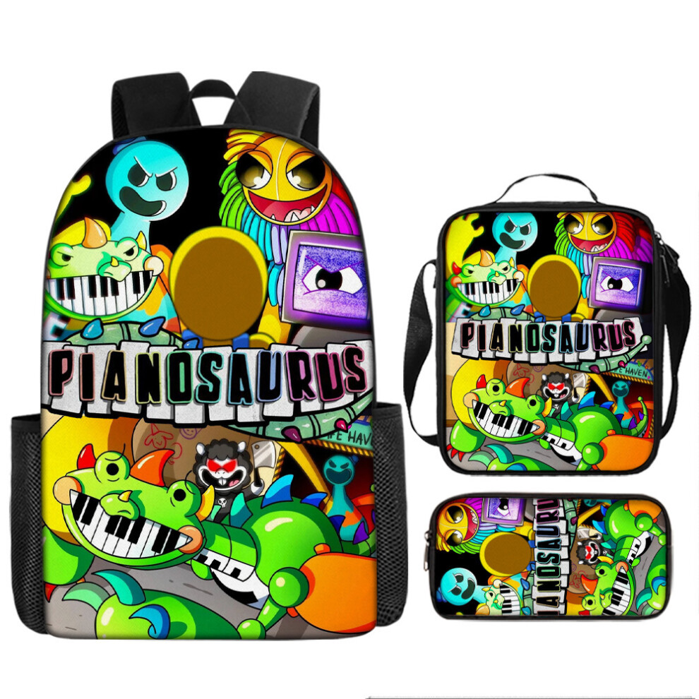 (Style-12, Three-piece set) New Bobby's Game Time 4 Primary School Students' School Bag Nightmare Critters Large Capacity Backpack-image-OPC-PGMF8HR-NEW