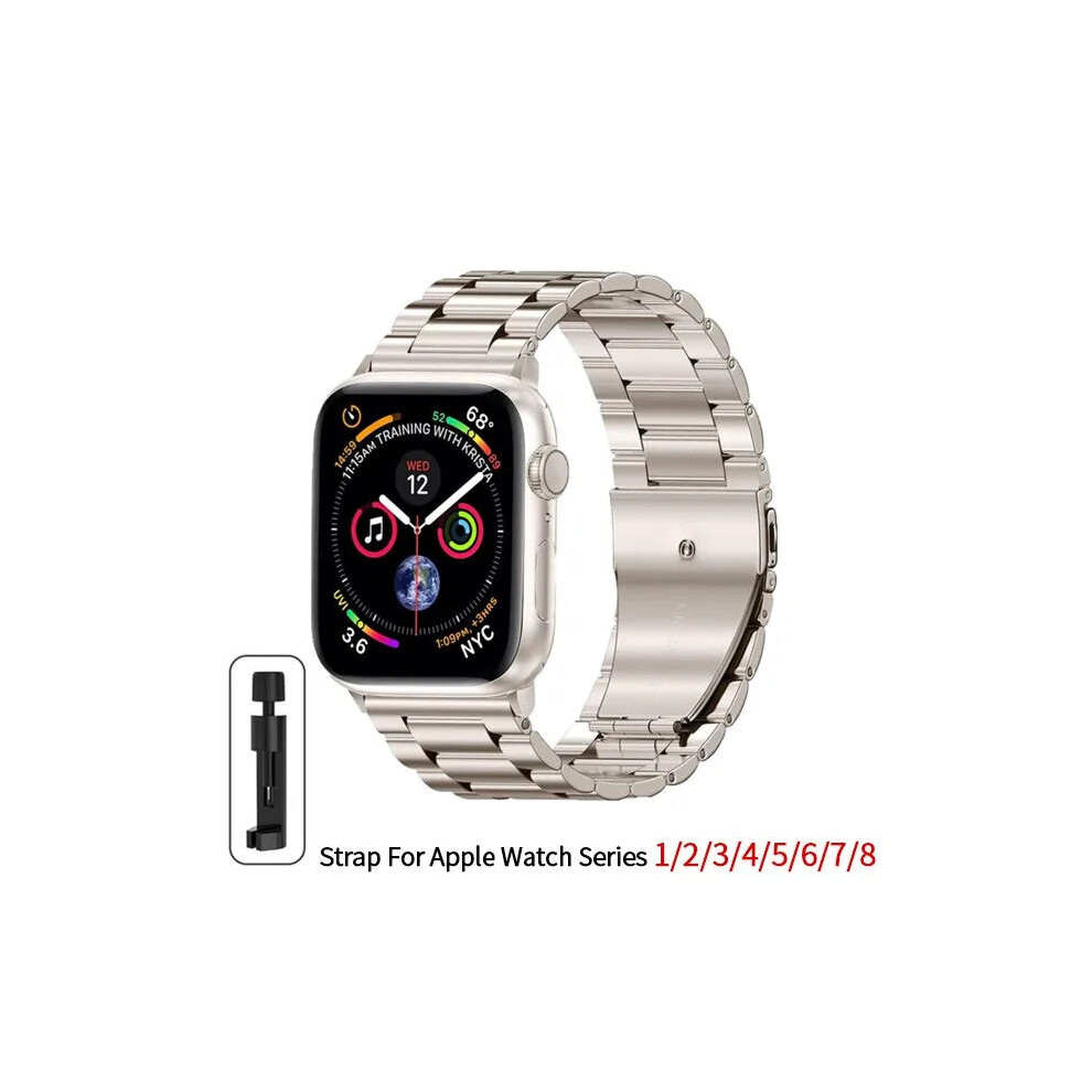 (Starlight, 42Mm 44Mm-45Mm 49) Stainless Steel Strap For Apple Watch Not,Specified 7065894001291