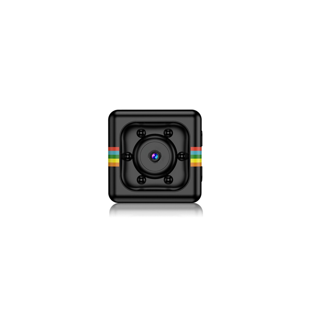 Sq11 Mini Dv 1080P 6 Led Sports Camera With Bracket, Supports Motion Detection & Infrared Night Vision & Tf Card (Color: ) Black