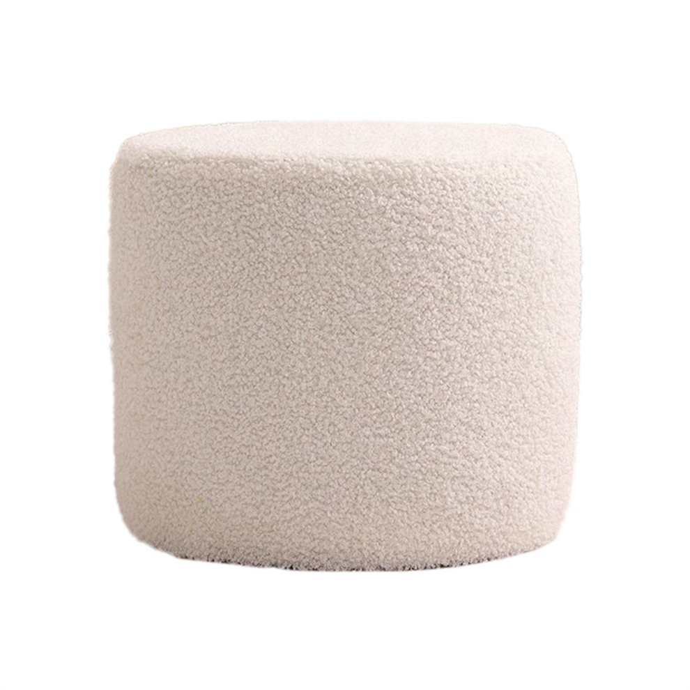 Pouf ottoman moelleux – Repose-pieds en mousse confortable pour salon, bureau, canapé, blanc