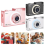 Câmera digital 4K FHD 50MP com foco automático, tela IPS de 2,4 polegadas, WIFI compacta com luz de preenchimento para estudantes, preta 4