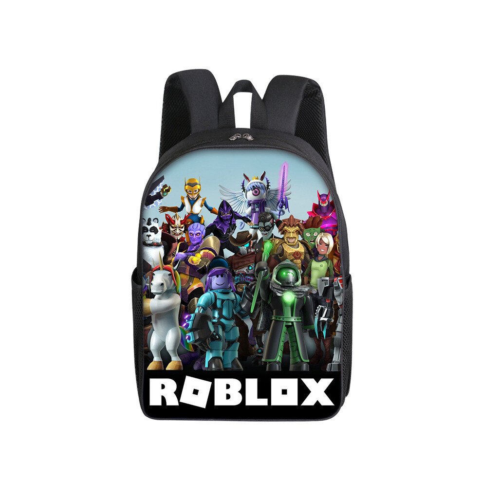 (V style, 17-inch single-layer backpack) New Roblox primary and secondary school schoolbag 3D digital printed Roblox backpack-image-OPC-PGMFCT2-NEW