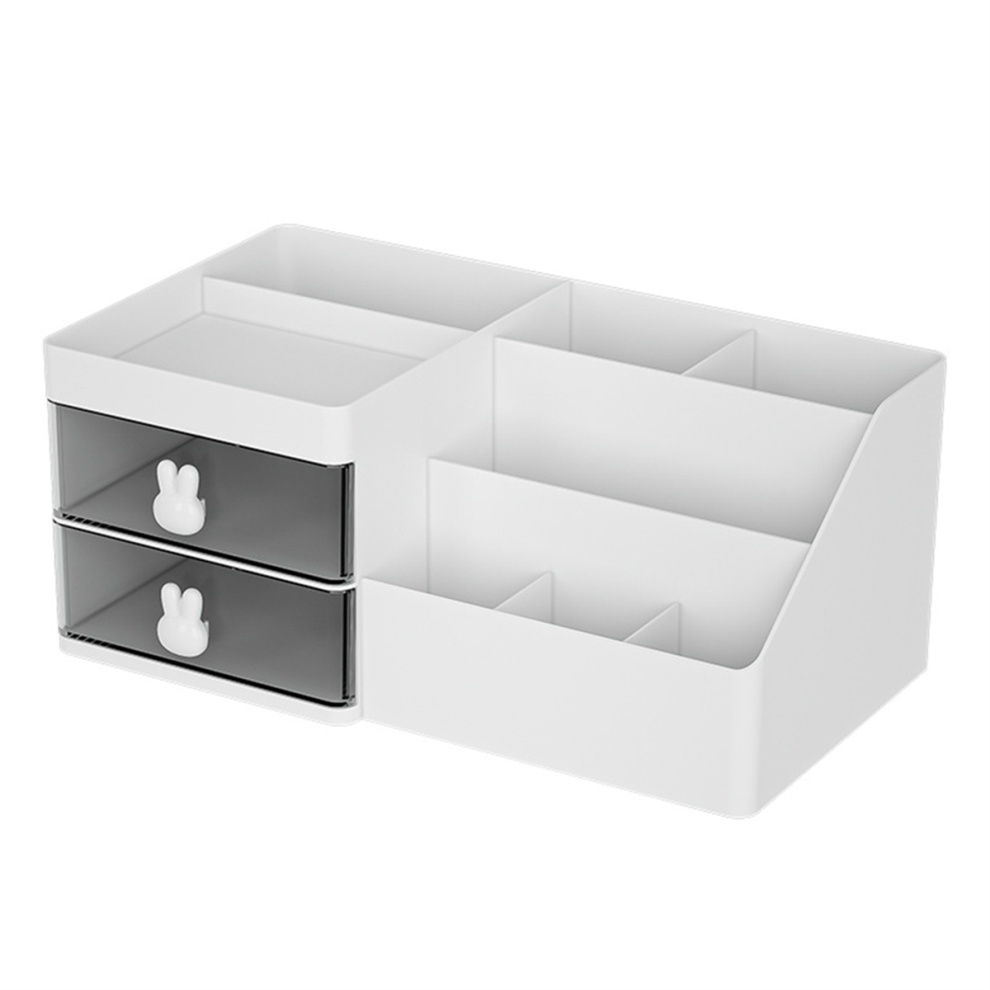 Large Capacity Desk Organizer - Desktop Storage Box with Drawer, Pen Holder, and Divided Compartments-image-OPC-PGMFDBZ-NEW